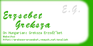 erzsebet greksza business card